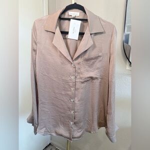 NWT - Promesa Light Brown Button-Down Shirt - Size Medium